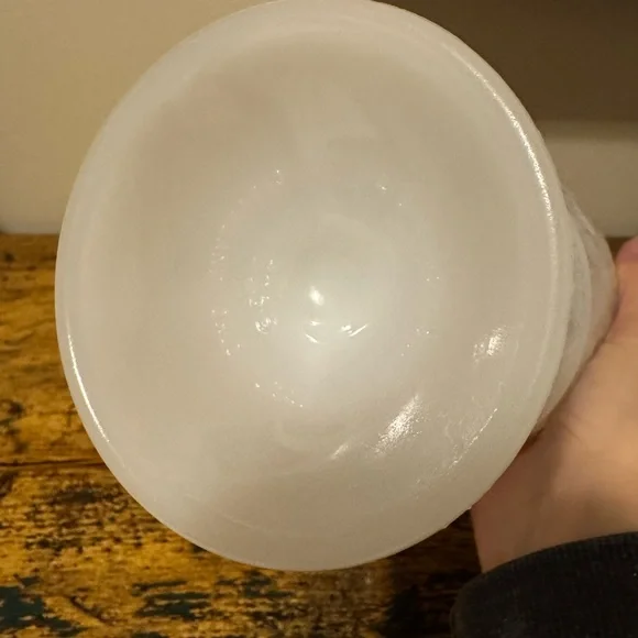Elegant Milk Glass Pedestal Vase - Picture 5 of 7